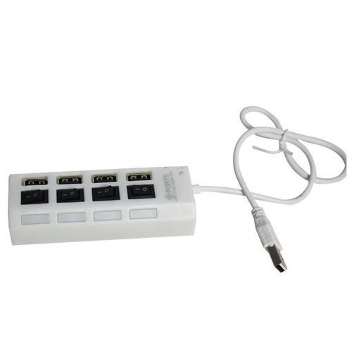 USB 2.0 Hub Charger with Individual Power Switches - 4 Port