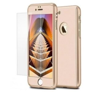 iPhone 7 360 Case & Tempered Glass Screen Protector Bundle - Gold
