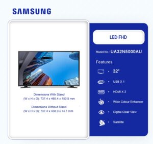 Samsung Full LED TV UA32N5000AUXGH FHD 32'' - Image 3