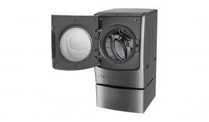 LG 20kg Main wash with 11kg Dryer + 3.5kg mini wash (LG Twin Wash) Washing machine, Silver color, Steam, Smart ThinQ (Wi–F [LG WM F0L2CRV2T2]