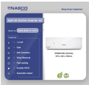 NASCO-1.5HP-R410-SPLIT-DUAL-INVERTER-AIR-CONDITIONER-NAS-T12V1 - Image 3
