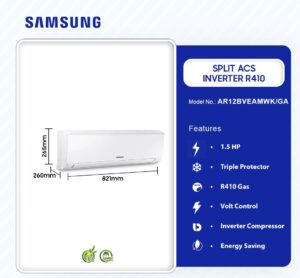SAMSUNG 1.5HP WIND FREE SPLIT ACS INVERTER R410 AR12BVEAMWK/GA