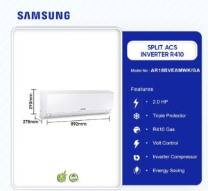 SAMSUNG 2.0HP WIND FREE SPLIT ACS INVERTER R410 AR18BVEAMWK/GA