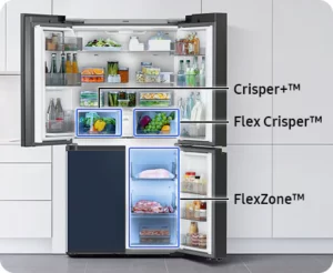 SAMSUNG BESPOKE  820Litres French Door Refrigerators with Customizable Design Pink(RF71A967532/UT) - Image 5