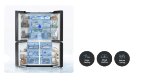 SAMSUNG BESPOKE  820Litres French Door Refrigerators with Customizable Design Pink(RF71A967532/UT) - Image 4