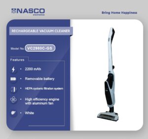 NASCO RECHARGEABLE VACUUM CLEANER VC2980C-GS