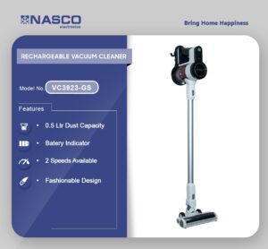 NASCO RECHARGEABLE VACUUM CLEANER VC3923-GS