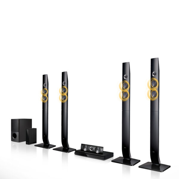LG Home theater LHD756, 5.1ch Surround system (4 Tallboy), 1,200W, Bluetooth, FM radio, Bass Subwoofer, DVD HTS