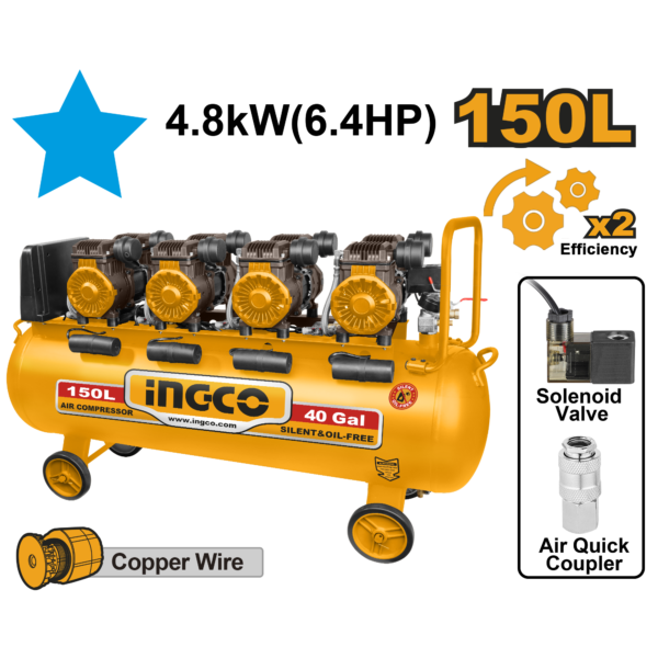 INGCO Air Compressor 6.4HP 150L ACS4481501