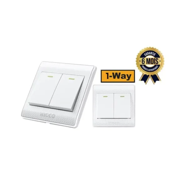 INGCO Double flush mount switch HESSH02103 16A, 250V, 50/60Hz