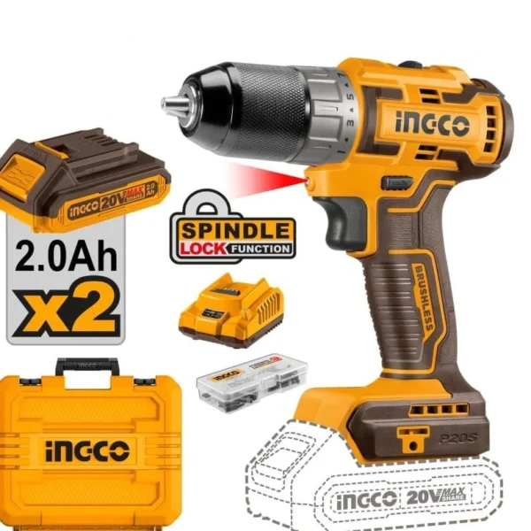 INGCO Litjium Ion Brushless Impact Drill 20V-CIDLI20508