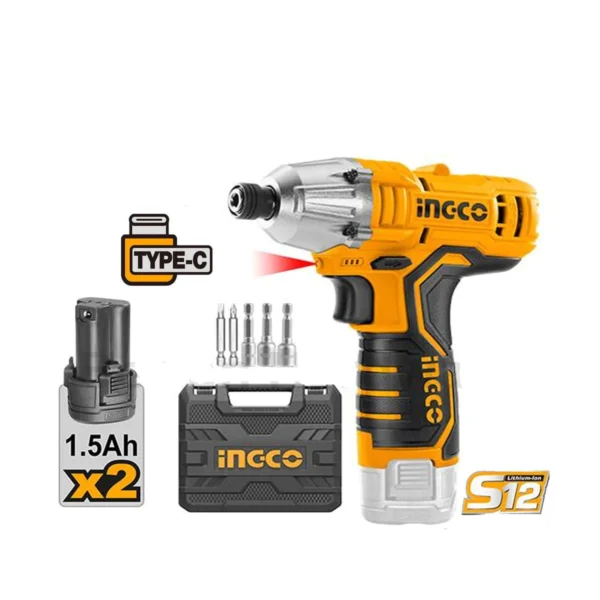 INGCO Lithium Ion Cordless Impact Driver 12V-CIRLI12015