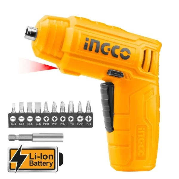 INGCO Lithium Ion Cordless Screwdriver 4V-CSDLI0402