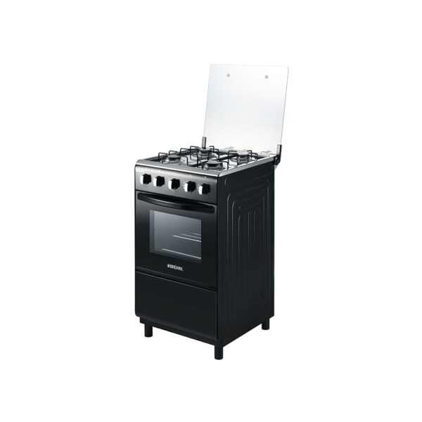 Bruhm Gas Cooker BGC-5540IB – 4 Gas, Single Burner Oven, Black
