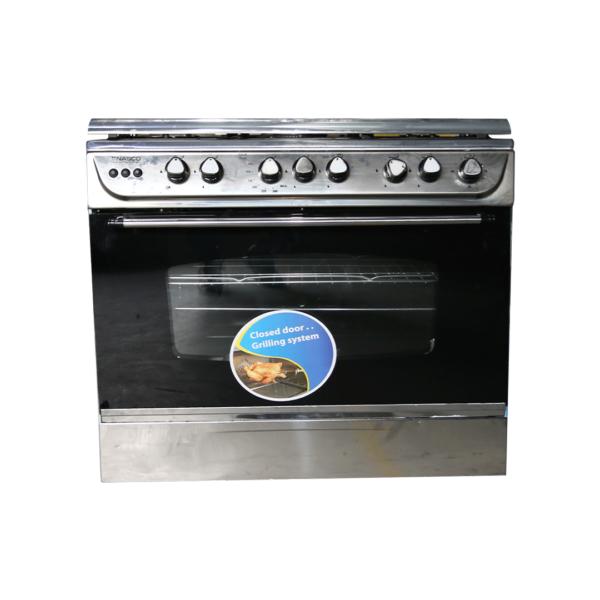 NASCO 5 BURNER GAS COOKER WITH OVEN/GRILL C6090SS-FC-511