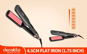 Decakila Hair Straightener Ceramic Coating 4.5CM Flat Iron Electric Temperature Control KEHS035B - Image 4