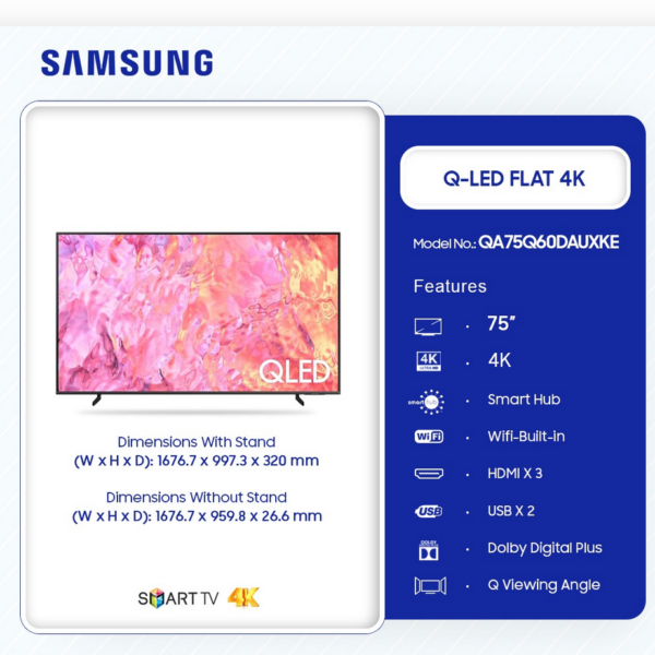 SAMSUNG-75″- Q-LED-FLAT-4K-TV-QA75Q60DAUXKE
