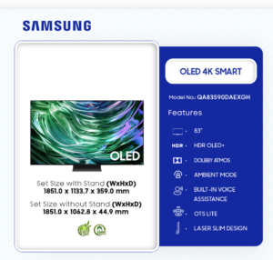 SAMSUNG-83″OLED-4K-SMART-TV-QA83S90DAEXGH