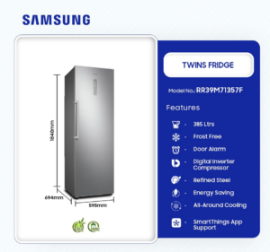 SAMSUNG-385-LTRS-1-DOOR-ALL-ROUND-TWIN-COOLING-REFRIGERATOR-RR39M71357F