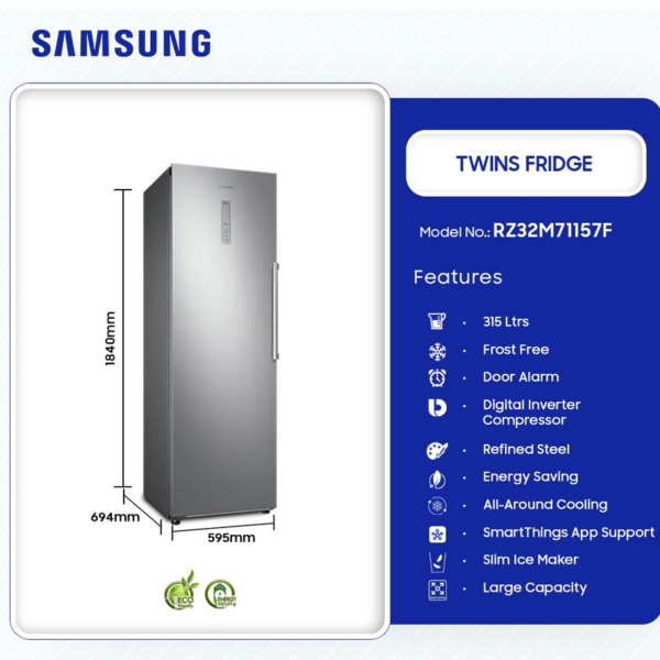 SAMSUNG-315-LTRS-1-DOOR-ALL-ROUND-TWIN-COOLING-REFRIGERATOR-RZ32M71157F