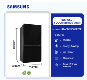 SAMSUNG-650-LTRS-BESPOKE-4-DOOR-REFRIGERATOR-RF65DB960E22EF