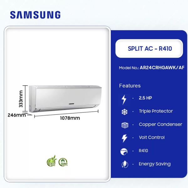 SAMSUNG-2.5HP-R410-SPLIT-AC-AR24CRHGAWK/AF