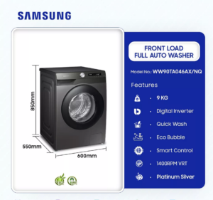 SAMSUNG-9KG-FRONT-LOAD-FULL-AUTO-WASHER-WASHING-MACHINE-WW90TA046AX/NQ