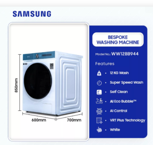 SAMSUNG-12KG-BESPOKE-WASHING-MACHINE-WW12BB944DGMNQ - Image 2