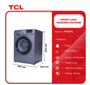 TCL-FRONT-LOAD-8KG-WASHING-MACHINE-P60 - Image 2
