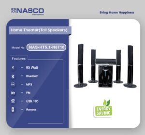 NASCO HOME THEATER TALL SPEAKERS NAS-HT5.1-N6710 - Image 4