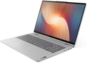 LENOVO IDEAPAD FLEX 5, 16IAU7, X360 - INTEL CORE I7, 1255U, 1.7 GHZ, 12TH GEN, 8GB DDR4 ONBOARD RAM, 512GB SSD, 16" WUXGA TOUCHSCREEN, WIN 11 HOME, PART NO : CLOUD GREY, PART NO : 82R80022US - Image 2