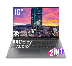 LENOVO LAPTOP YOGA 7, 16IRL8, 2 IN 1 CORE I5, 13TH GEN, 1335U, 512 GB SSD, 8GB RAM, 16" WUXGA, TOUCH SCREEN WIN 11, STORM GRAY, BACKLIT KEYBOARD, PF READER, 1 YEAR WARRANTY,