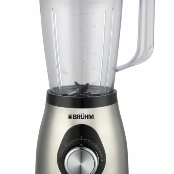 BRUHM BLENDER BBP-15500PSM- 1.5 L,2 SPEEDS,500W COPPER MOTOR ,FULL SS BASE /BLACK & SILVER