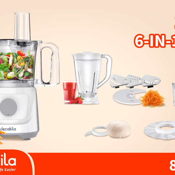 Decakila Food Processor 6 In1 Set 800W KEMG023W