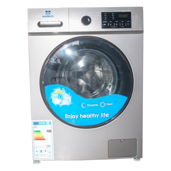 NASCO 9KG FRONT LOAD FULL AUTO WASHING MACHINE NASFL-9KG-SBD