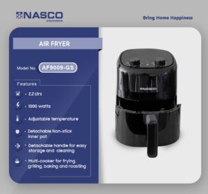 NASCO 2.2LTR AIR-FRYER AF9009-GS - Image 3