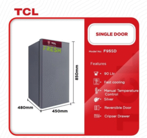 TCL 90Ltrs Table Top Refrigerator Single Door F95SD - Image 6