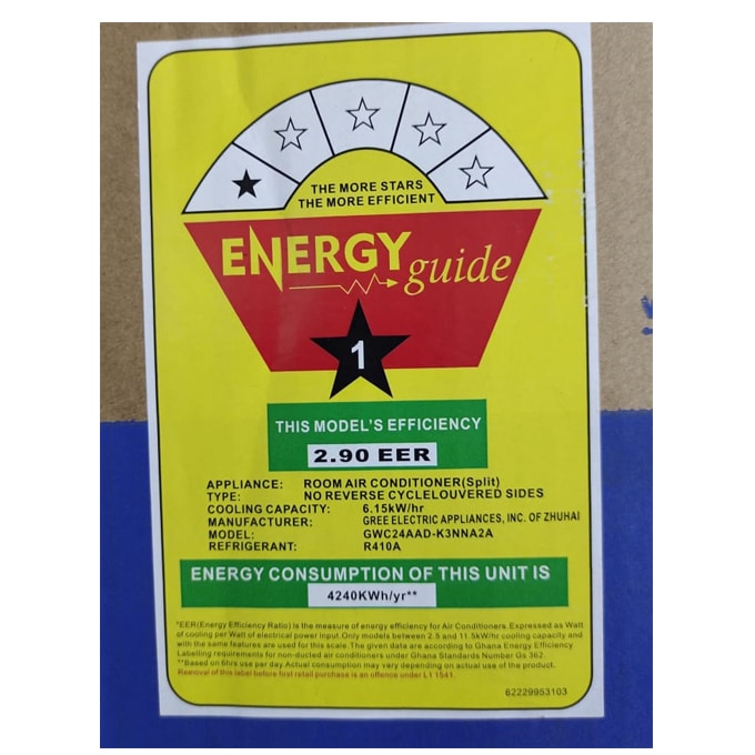 Gree-2.0hp-r410-Energy-Saving-Sticker