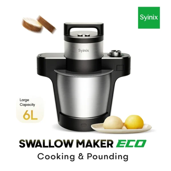 Syinix Swallow Maker ECO No pre-cooking, All in One pot Multi-functional Food processor SFM60E1 (ECO)  