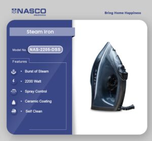 Nasco Steam Iron NAS-2205-DSS - Image 4