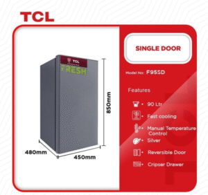 TCL 90Ltrs Table Top Refrigerator Single Door F95SD - Image 2