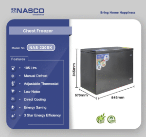 Nasco 198Ltrs Chest Freezer NAS-230SK - Image 6