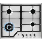 Electrolux 60cm 4 Burner Gas Hob built in Stainless Steel KGS6436X