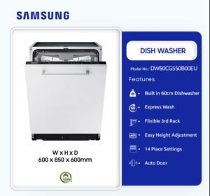 Samsung12Plate Built in Dish Washer DW60CG550B00EU - Image 4