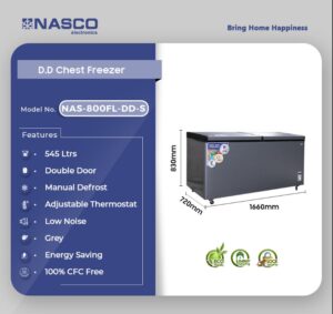 Nasco 545Ltrs Chest Freezer Double Door NAS-800FL-DD-S - Image 2