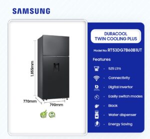 Samsung 525Ltrs Duracool Twin Cooling Plus Refrigerator RT53DG7B60B1UT - Image 4